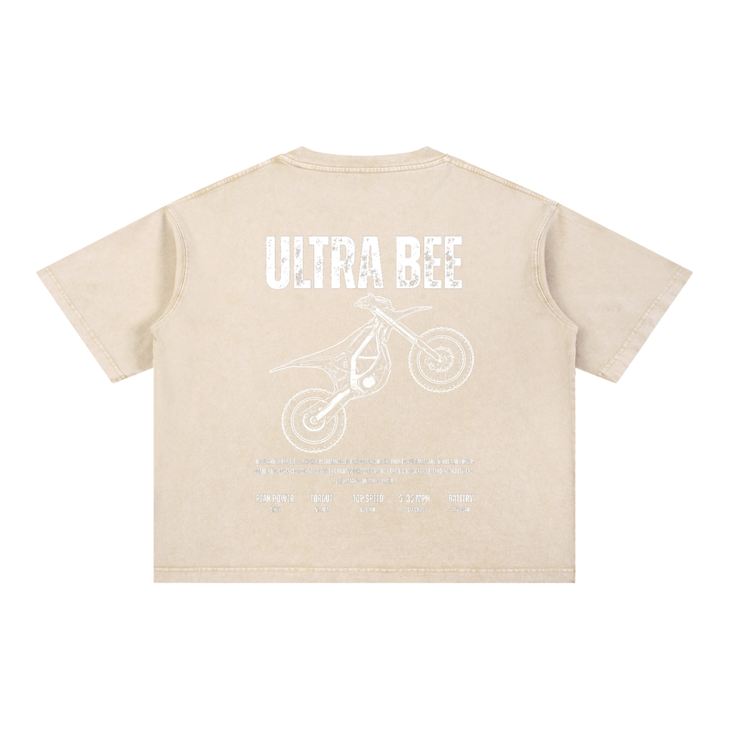 Mineral Wash Boxy Cotton T-Shirt Ultra Bee