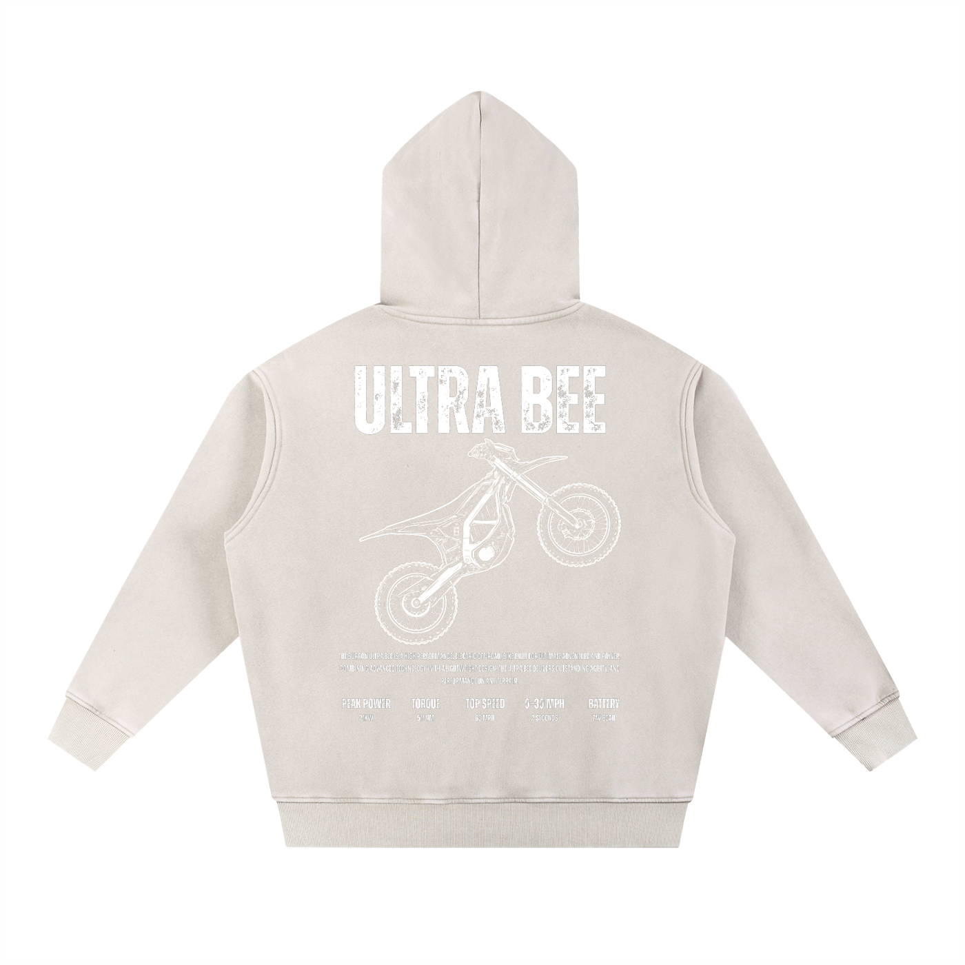 Snow Wash Fleece Oversize Hoodie Ultra Bee