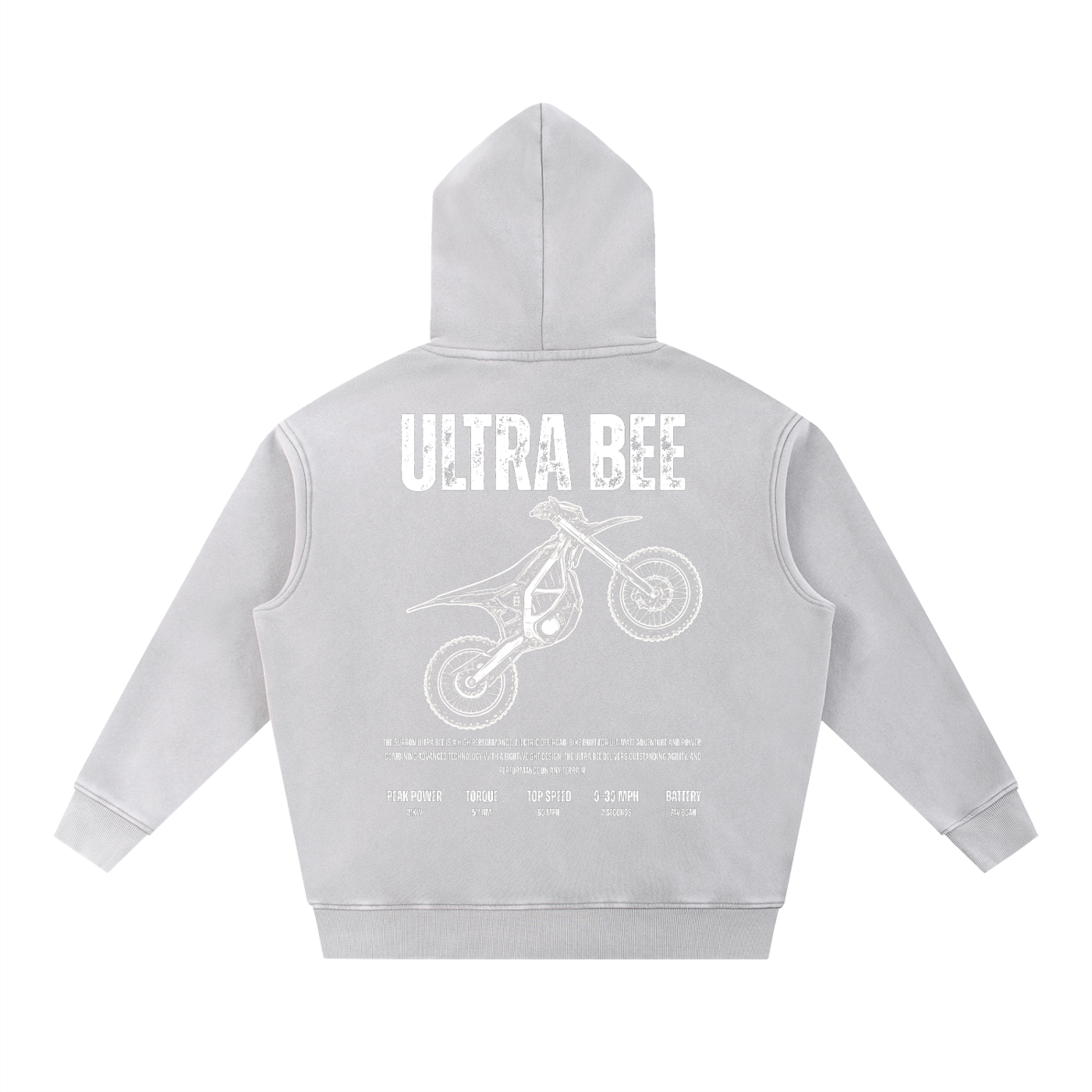 Snow Wash Fleece Oversize Hoodie Ultra Bee
