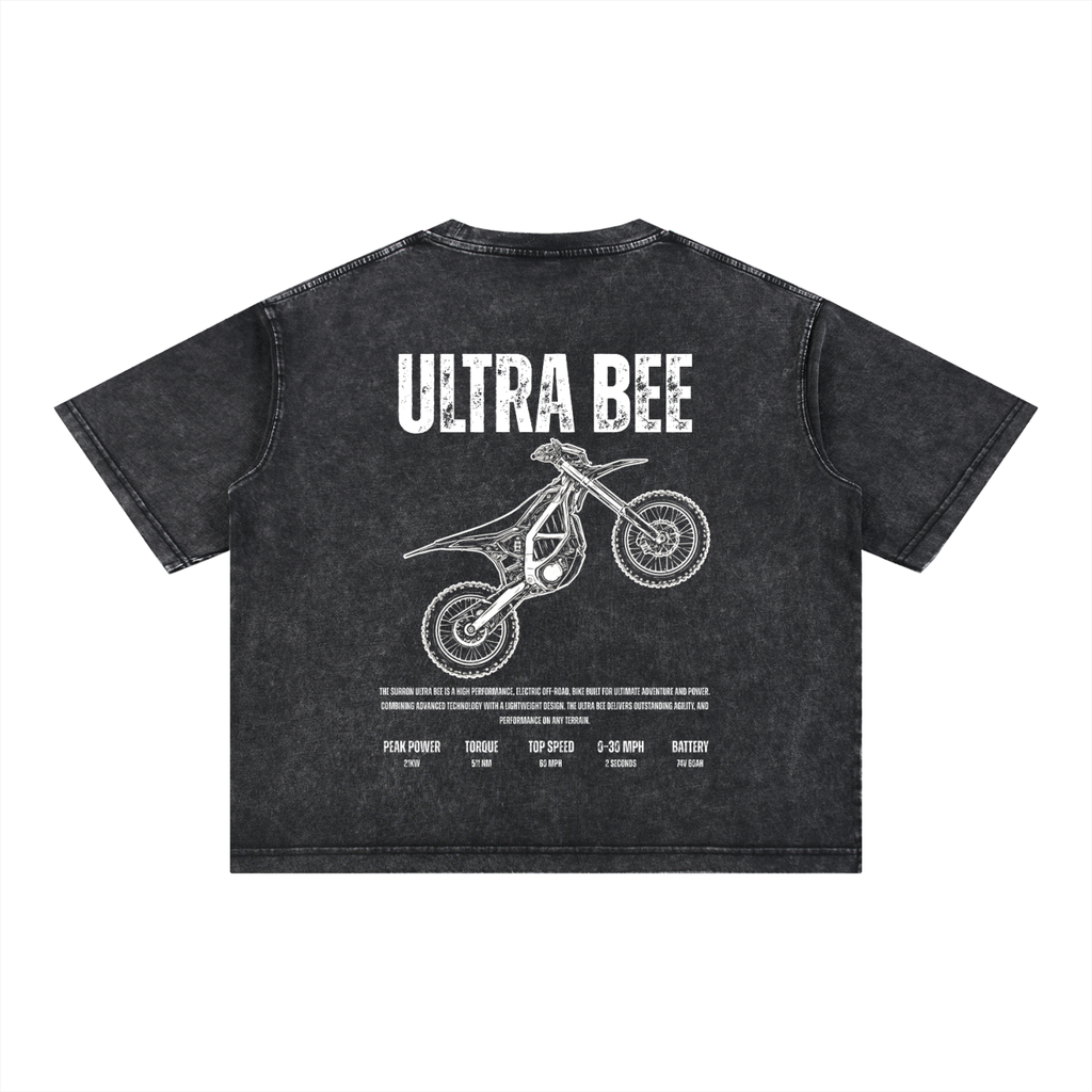 Mineral Wash Boxy Cotton T-Shirt Ultra Bee