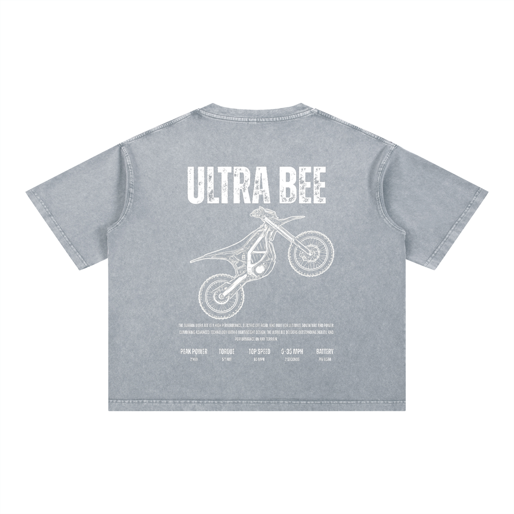 Mineral Wash Boxy Cotton T-Shirt Ultra Bee